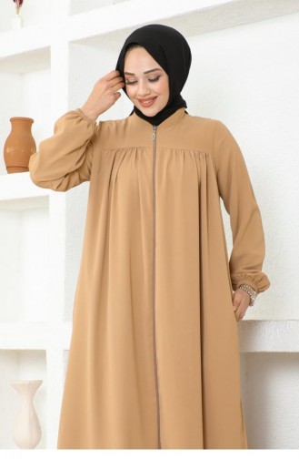 0032Sgs Sammelte Jessica Crepe Abaya Nerz 16938