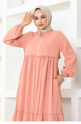 0033Sgs Jessica Crêpe Abaya Met Ruchesrokpoeder 16944