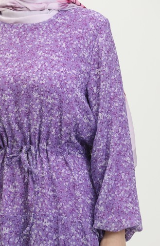Grote Maten Chiffonjurk Lila 7730 916