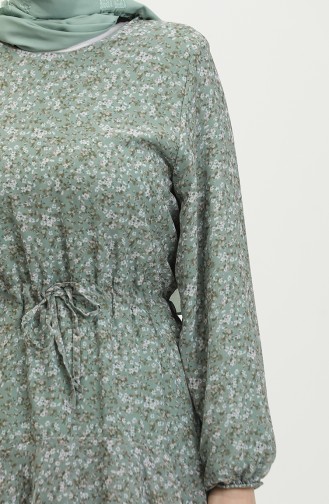 Robe Mousseline Grande Taille Vert 7730 917