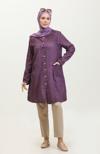 Şile Cloth Authentic Tunic 0580-03 Purple 0580-03