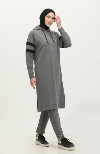 Hooded Tracksuit Set 3025-01 Gray 3025-01