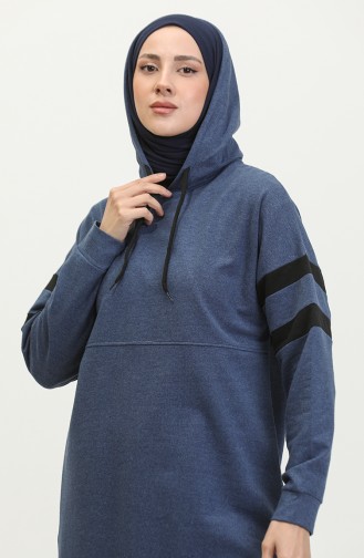 Hooded Tracksuit Set 3025-02 İndigo 3025-02