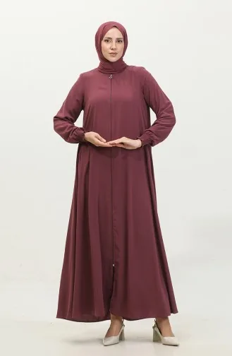 Abaya Mit Elastischen Ärmeln 5049-10 Dusty Rose 5049-10