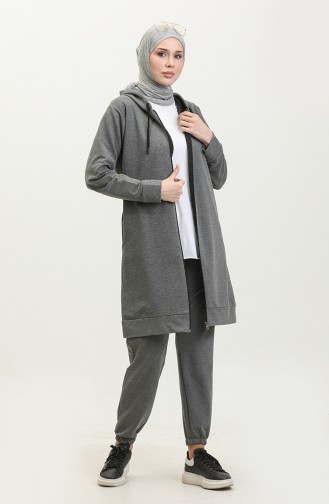 Two Piece Tracksuit Set 24002-06 Gray 24002-06