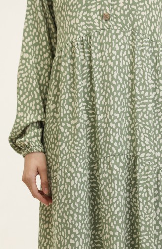 Robe Viscose à Motifs Grande Taille 4086-05 Vert 4086-05