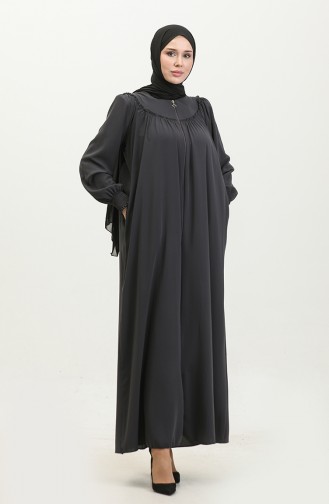 Gıpeli Abaya Met Ritssluiting 5071-06 Gerookt 5071-06