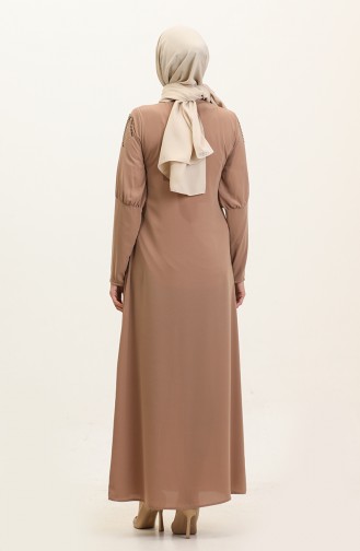 Stone Detail Dress Mink 7804 850