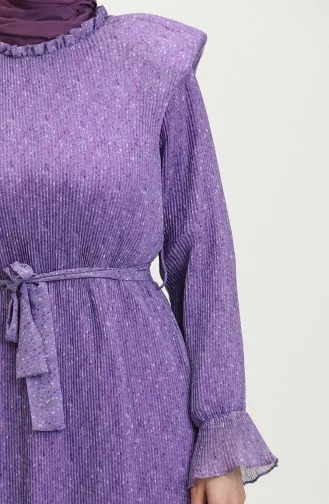 Robe Plissée Rembourrée Lilas 7744 863