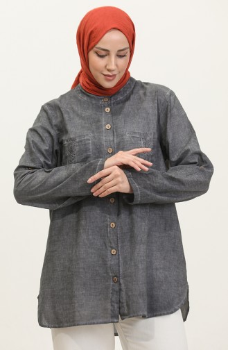 Authentic Blouse Shirt 0311-07 Gray 0311-07