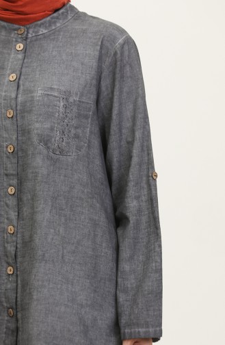 Authentic Blouse Shirt 0311-07 Gray 0311-07