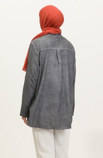 Authentic Blouse Shirt 0311-07 Gray 0311-07