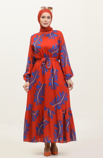 Viscose Belted Dress 0370-01 Tile Saxe 0370-01