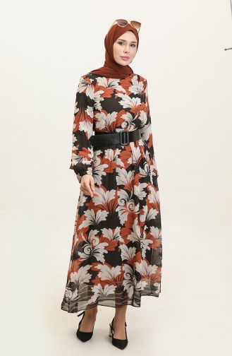 Grote Maten Chiffonjurk Zwart 7819 905