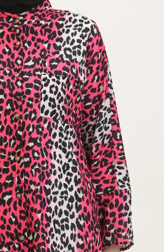 Leopard Patterned Tunic Fuchsia T1674 882