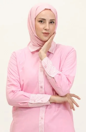 Striped Garniwshed Tunic 4823-07 Pink 4823-07