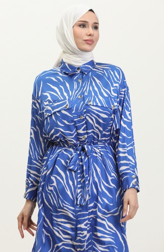 Tunique Grande Taille à Motifs Bleu T1667 953