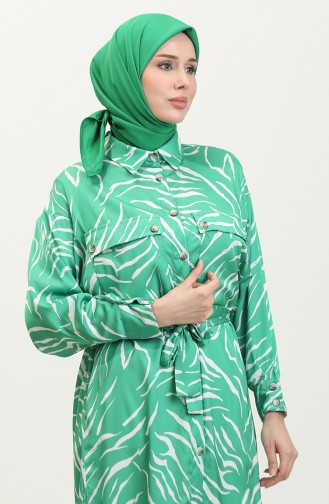 Patterned Plus Size Tunic Green T1667 954