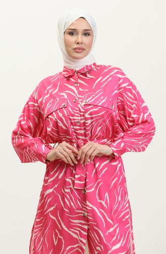 Patterned Plus Size Tunic Pink T1667 955