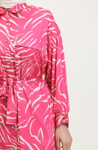 Patterned Plus Size Tunic Pink T1667 955