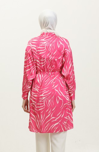 Patterned Plus Size Tunic Pink T1667 955
