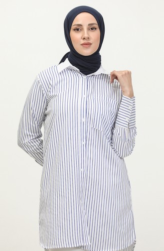 Striped Garnished Tunic 4822-02 Saks 4822-02