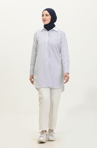 Striped Garnished Tunic 4822-02 Saks 4822-02