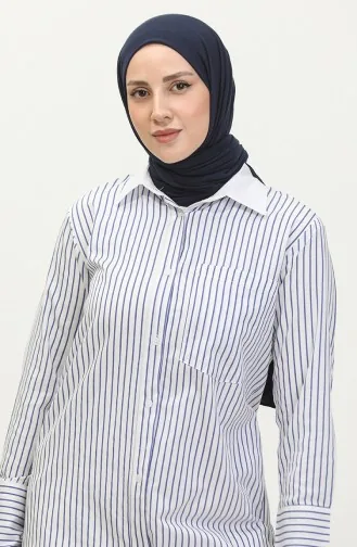 Striped Garnished Tunic 4822-02 Saks 4822-02