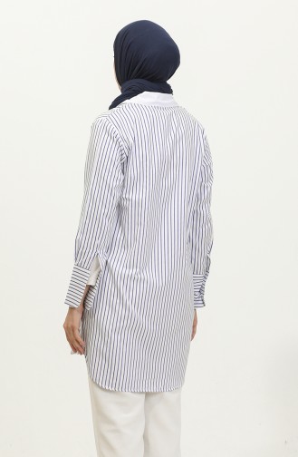 Striped Garnished Tunic 4822-02 Saks 4822-02