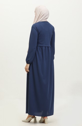 Abaya A Fermeture 0569-10 Indigo 0569-10