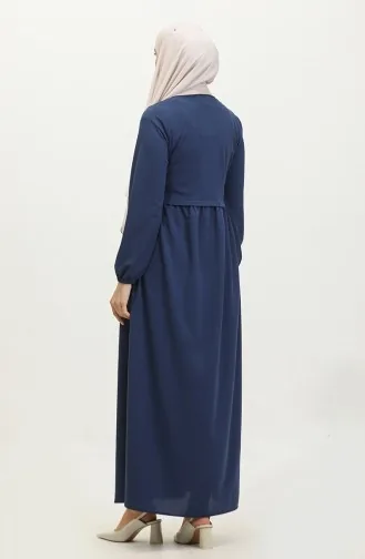Abaya Met Ritssluiting 0569-10 Indigo 0569-10