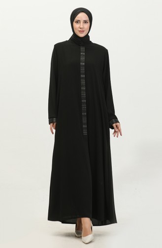 Hande Plus Size Dames Abaya 3012-01 Zwart 3012-01