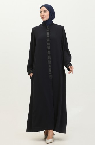 عباية سادة مقاس كبير 3012-02 كحلي 3012-02