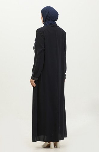 Hande Plus Size women s Abaya 3012-02 Dark Blue 3012-02