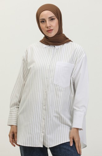 Chemise A Rayure Garnie 4815-03 Vison 4815-03