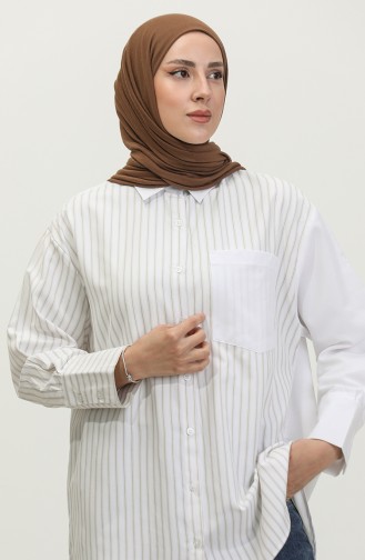 Chemise A Rayure Garnie 4815-03 Vison 4815-03