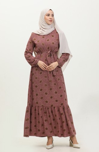 Gathered Hem Dress 0369-04 Claret Red 0369-04