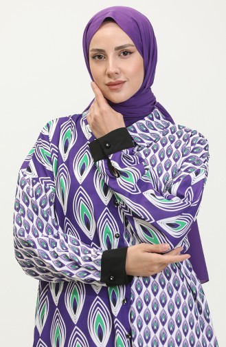 Tunique à Motifs Grande Taille Violet G3142 1000