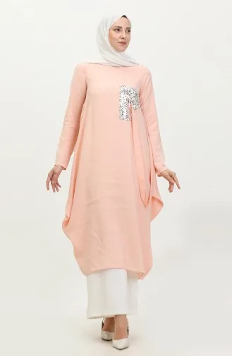 Tunique Détaillée à Paillettes Poudre T1693 980