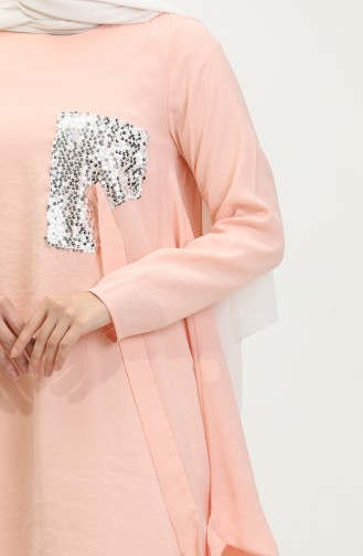 Pul Detaylı Tunik Pudra T1693