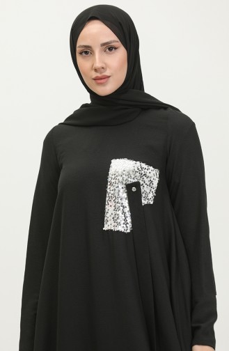Pul Detaylı Tunik Siyah T1693