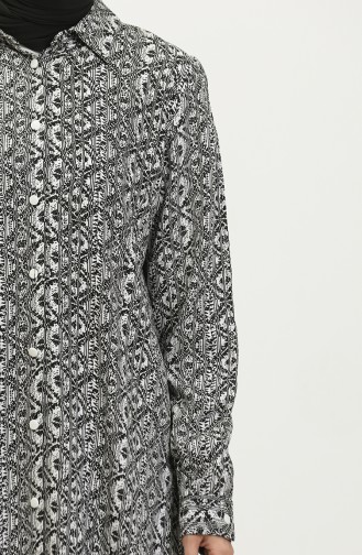 Tunique Chemise à Motifs Grande Taille 2022C-03 Blanc 2022C-03