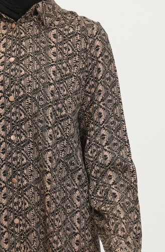 Tunique Chemise à Motifs Grande Taille 2022C-04 Vison 2022C-04