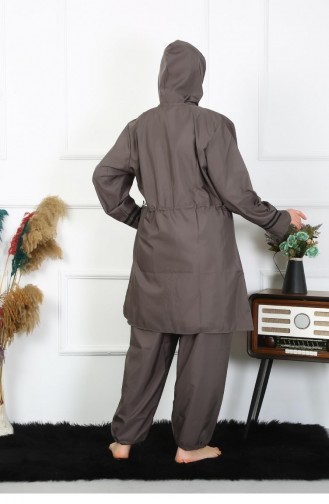 Akbeniz Grote Maten Hijab-badpak 7Xl-8Xl-9Xl-10Xl Gerookt 55010 4559