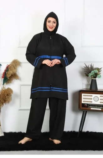 Akbeniz Maillot De Bain Hijab Grande Taille 7Xl-8Xl-9Xl-10Xl Noir 55011 4563