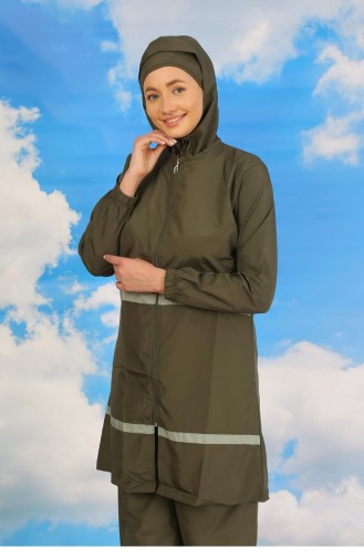 Akbeniz Kadın Tam Tesettür Mayo Haki 31061