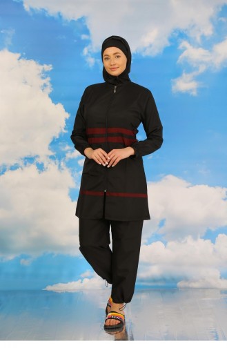 Akbeniz Kadın Tam Tesettür Mayo Siyah 31061