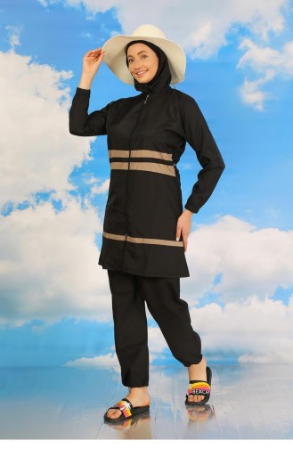 Akbeniz Maillot De Bain Hijab Complet Pour Femme Noir 31062 4576