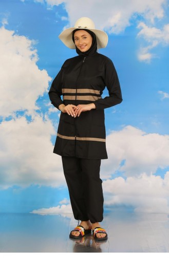 Akbeniz Maillot De Bain Hijab Complet Pour Femme Noir 31062 4576