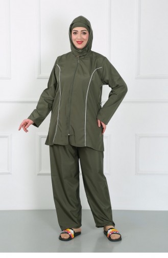 Akbeniz Grote Maat Hijab Groot Badpak Kaki 44010 4622
